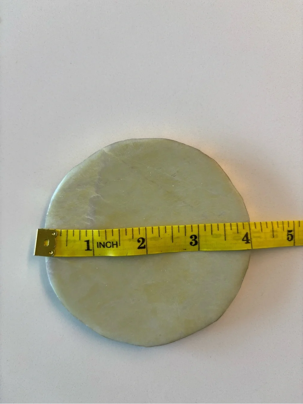 Round Green Stone Coasters - Set of 3